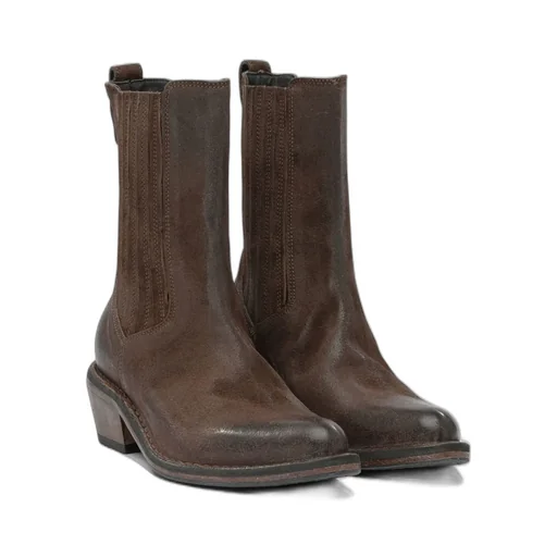 Moma Stitched Leather Boots