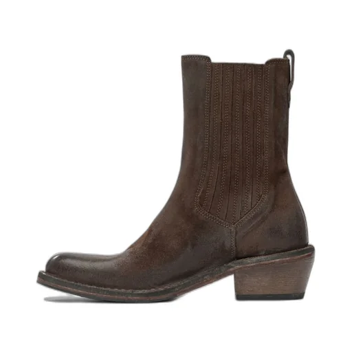 Moma Stitched Leather Boots