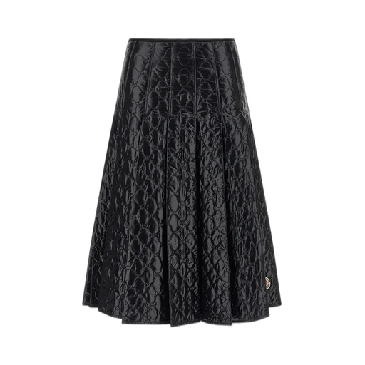 Moncler Square-Quilted Padded Midi Skirt