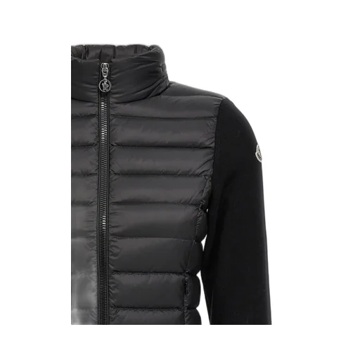 Moncler Logo Patch Quilted Zip-Up Cardigan