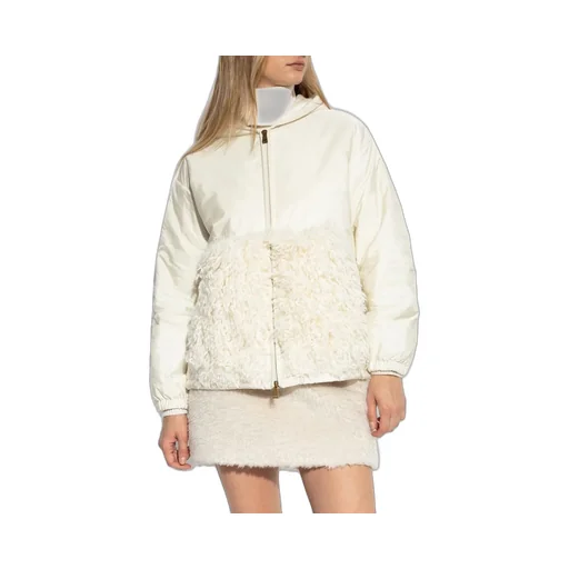 Moncler Teddy-Trimmed Padded Zip-Up Hoodie