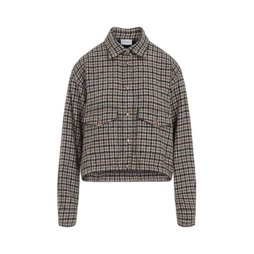 Moncler Logo Patch Checked Shirt