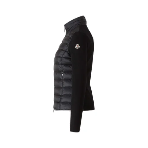 Moncler Logo Patch Zip-Up Panelled Cardigan