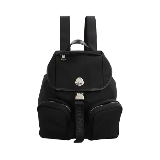 Moncler Logo Plaque Foldover Top Backpack