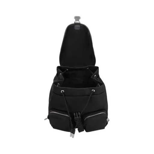 Moncler Logo Plaque Foldover Top Backpack