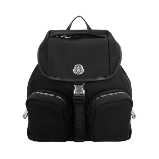 Moncler Logo Plaque Foldover Top Backpack