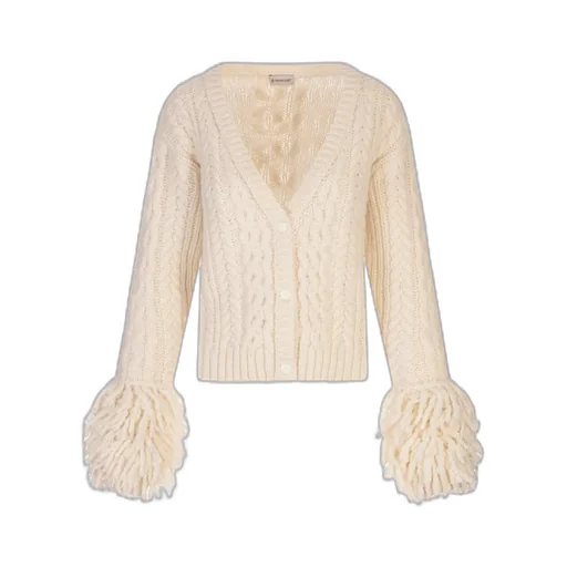 Moncler Logo Patch V-Neck Cardigan