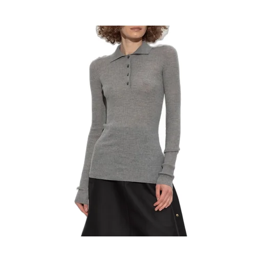 Moncler Button Detailed Long-Sleeved Polo Shirt