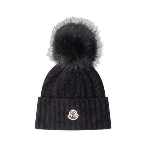 Moncler Pom Pom Embellished Knitted Beanie