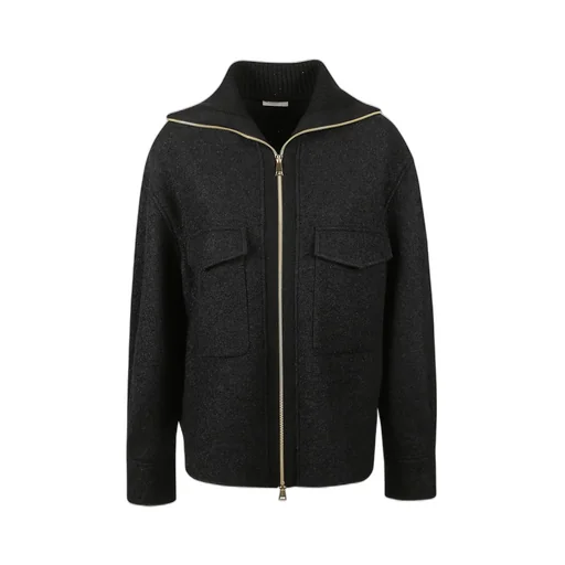 Moncler Logo Patch Zip-Up Shirt