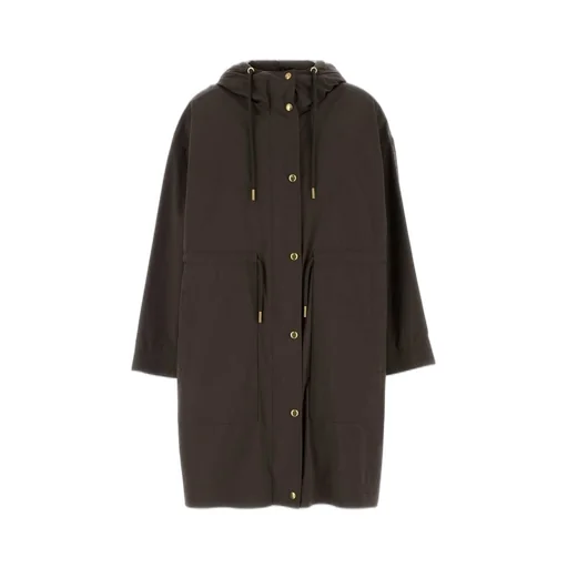 Moncler Zip-Up Drawstring Hooded Coat