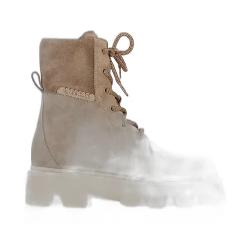 Moncler Logo Patch Lace-Up Boots