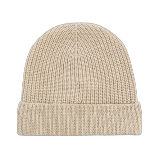 Moncler Logo Patch Ribbed Beanie