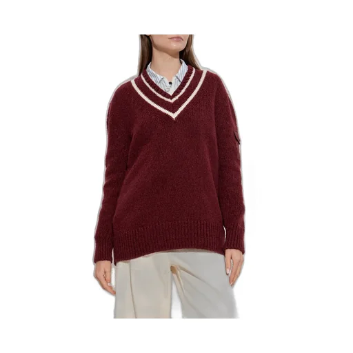 Moncler V-Neck Knitted Jumper