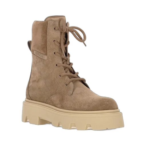Moncler Logo Patch Lace-Up Boots