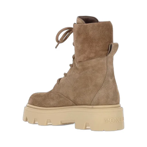 Moncler Logo Patch Lace-Up Boots