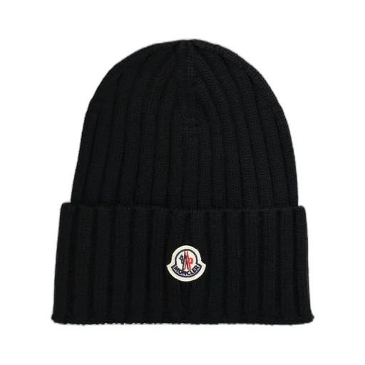 Moncler Logo Patch Knit Beanie