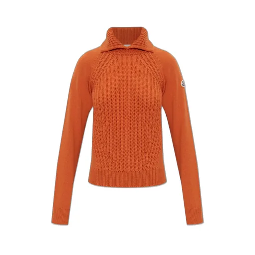 Moncler Logo Patch High Collar Jumper