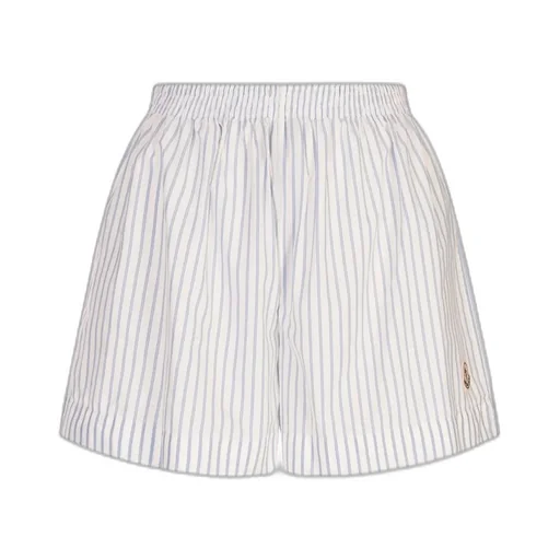 Moncler Logo Patch Striped Shorts