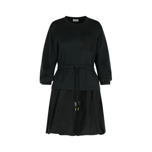 Moncler Layered Drawstring Waist Dress