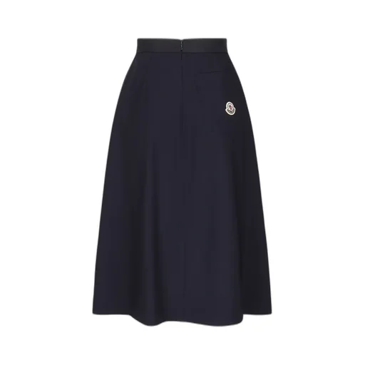 Moncler Logo Patch Pleated Midi Skirt
