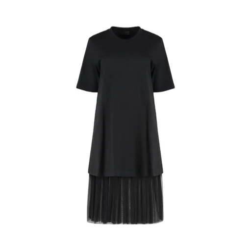 Moncler Layered Short Sleeved Midi Dress