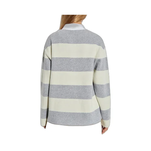 Moncler Striped Knitted Polo Shirt