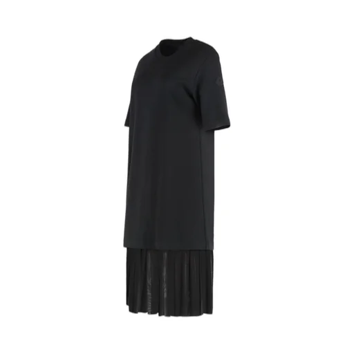Moncler Layered Short Sleeved Midi Dress