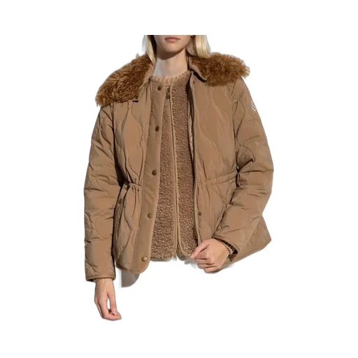 Moncler Quintin 3-In-1 Shearling-Trimmed Short Quilted Jacket