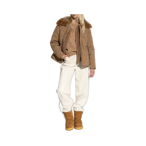 Moncler Quintin 3-In-1 Shearling-Trimmed Short Quilted Jacket