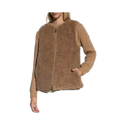 Moncler Quintin 3-In-1 Shearling-Trimmed Short Quilted Jacket