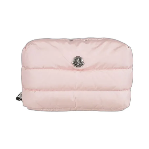 Moncler Logo Plaque Zip-Up Quilted Beauty Case