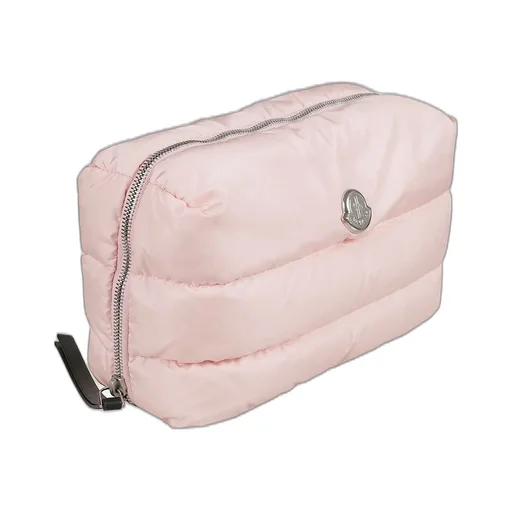 Moncler Logo Plaque Zip-Up Quilted Beauty Case