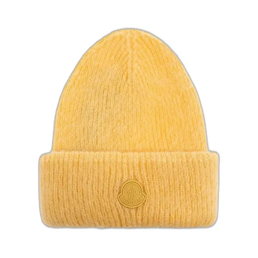 Moncler Logo Patch Ribbed Beanie