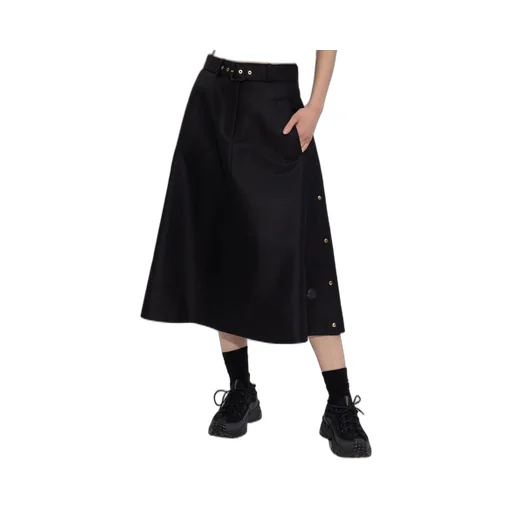 Moncler Logo Patch A-Line Midi Skirt