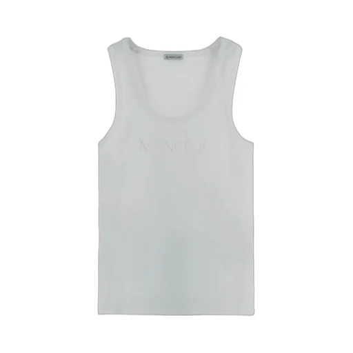 Moncler Logo Embroidered Ribbed Tank Top