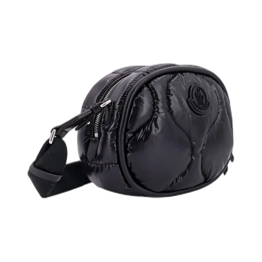 Moncler Logo Patch Zip-Up Shoulder Bag