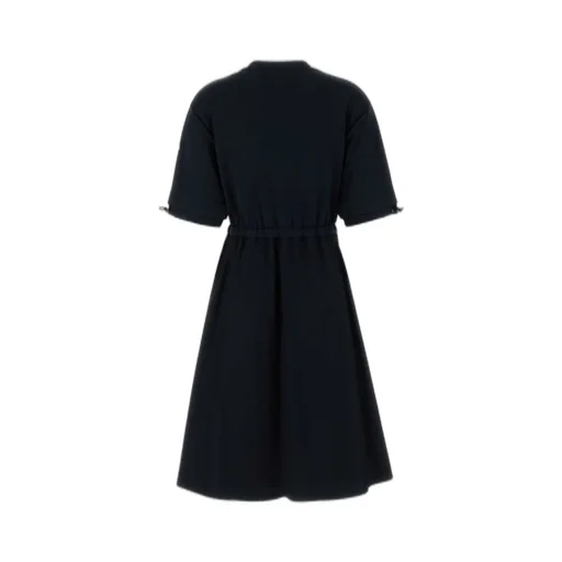 Moncler Short-Sleeved Drawstring Midi Dress