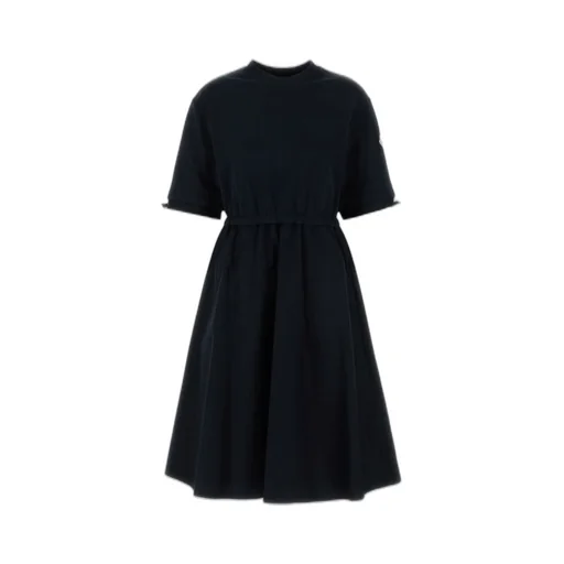 Moncler Short-Sleeved Drawstring Midi Dress