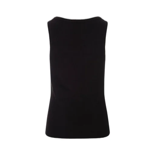 Moncler Logo Embroidered Ribbed Tank Top