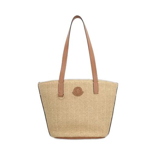 Moncler Logo Patch Woven Tote Bag