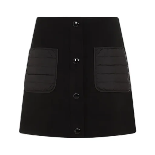 Moncler Logo Patch Straight Hem Mini Skirt