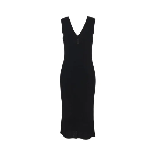Moncler V-Neck Sleeveless Midi Dress