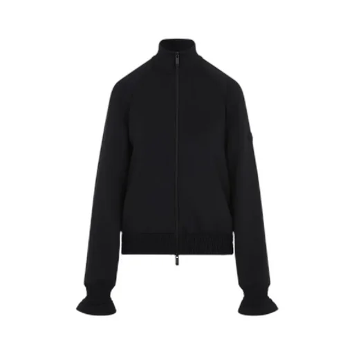 Moncler Logo Patch Zip-Up Cardigan