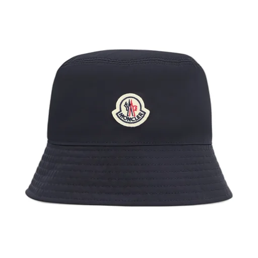 Moncler Logo Patch Narrow Brim Reversible Bucket Hat