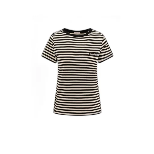 Moncler Logo Patch Striped Crewneck T-Shirt