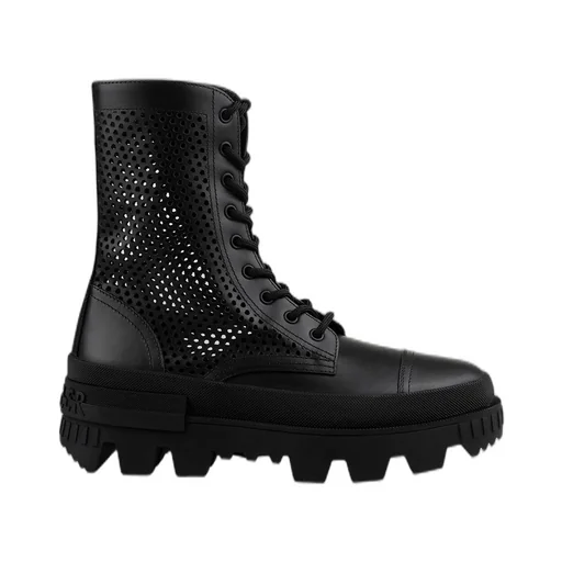 Moncler Round Toe Lace-Up Boots