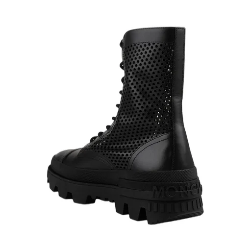Moncler Round Toe Lace-Up Boots