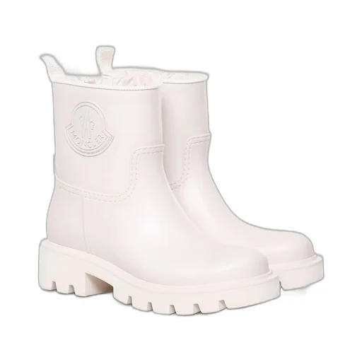 Moncler Kickstream Logo Detailed Ankle Boots