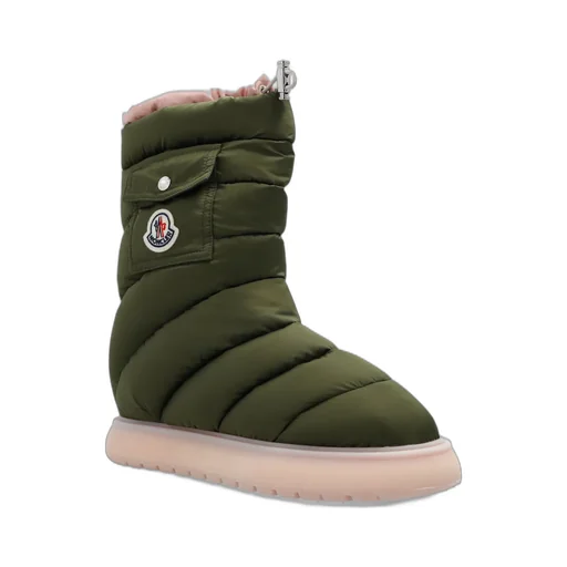 Moncler Gaia Logo Patch Padded Snow Boots